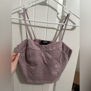 Houndstooth crop top